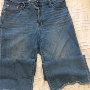 Madewell wide leg high rise crop jeans